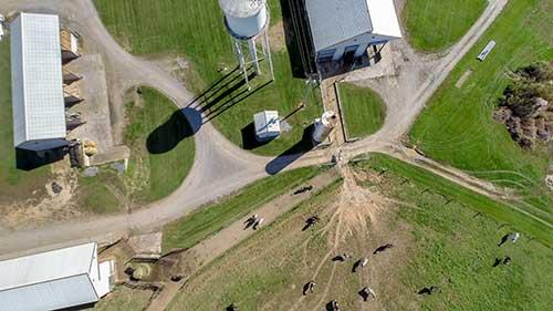 Farm aerial photo